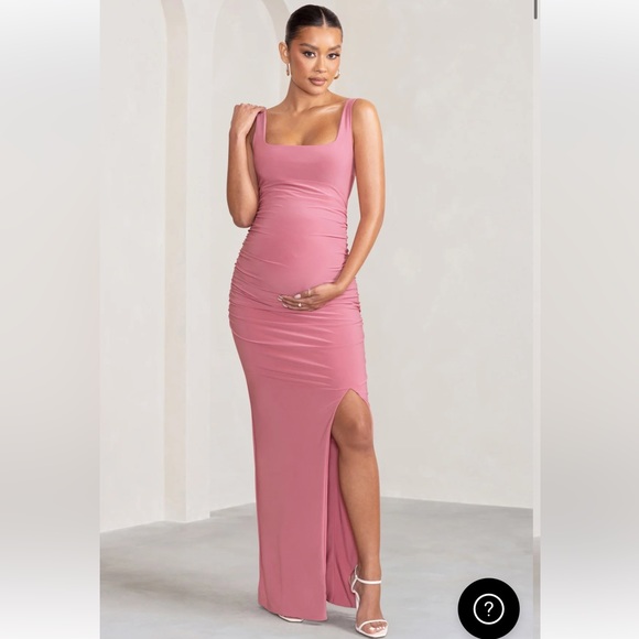 Club L London formal maternity dress, blush - Picture 1 of 2